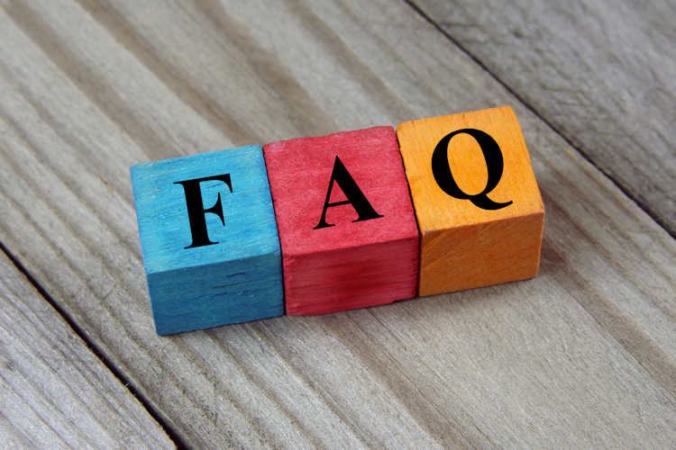 FAQ colourful blocks